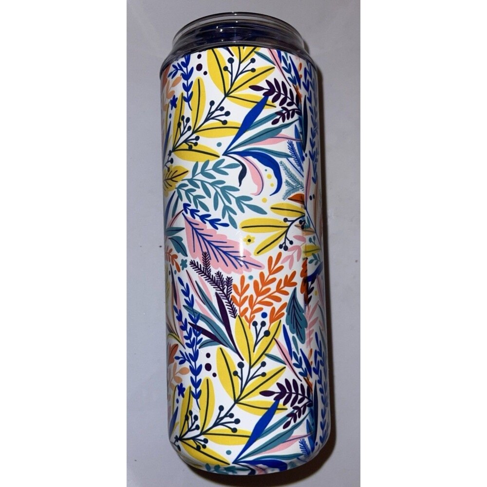 Floral Tumbler TAL Stainless Steel Tall Boy Cold - Hot Cup 18 fl oz, New